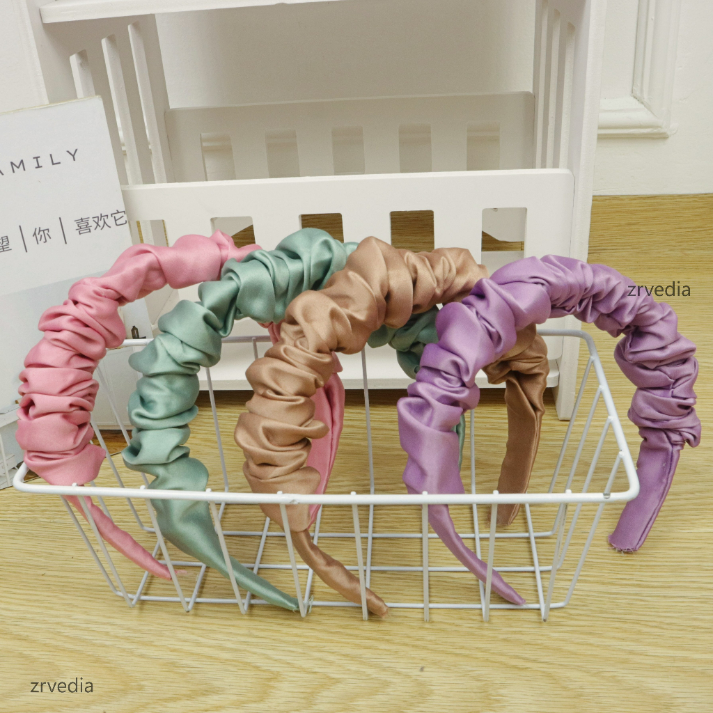 [POLOS] Bando Scrunchie  / Headband Korean Style Bando Kerut Murah Polos Wanita ZR Vedia