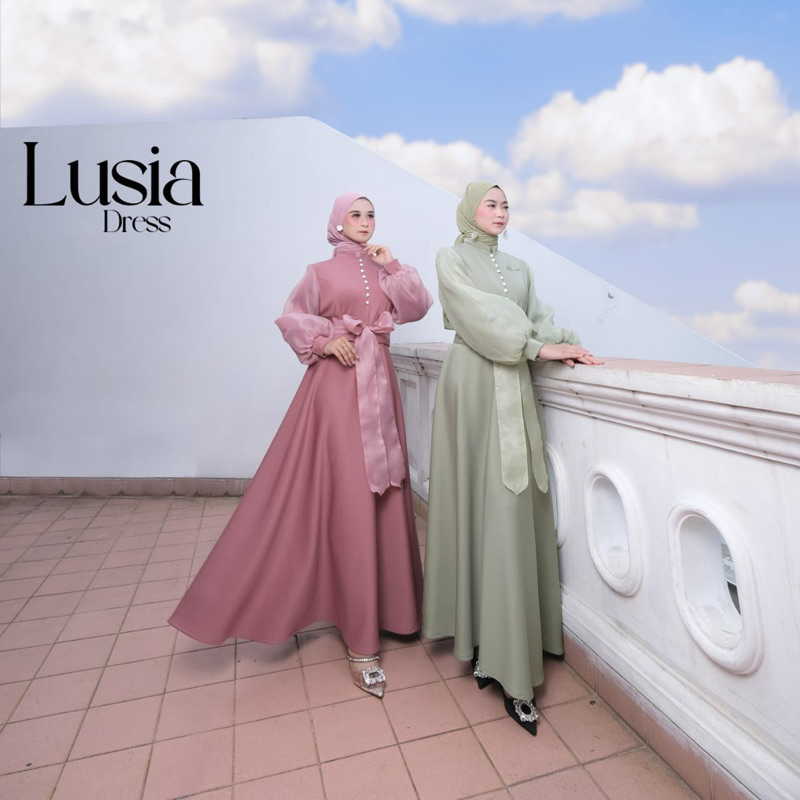 TATAOS ORI MISS KAMI HIJAB LUSIA DRESS GAMIS VAGANZA MIX ORGANZA BUSUI SIMPLE MEWAH FORMAL KEKINIAN