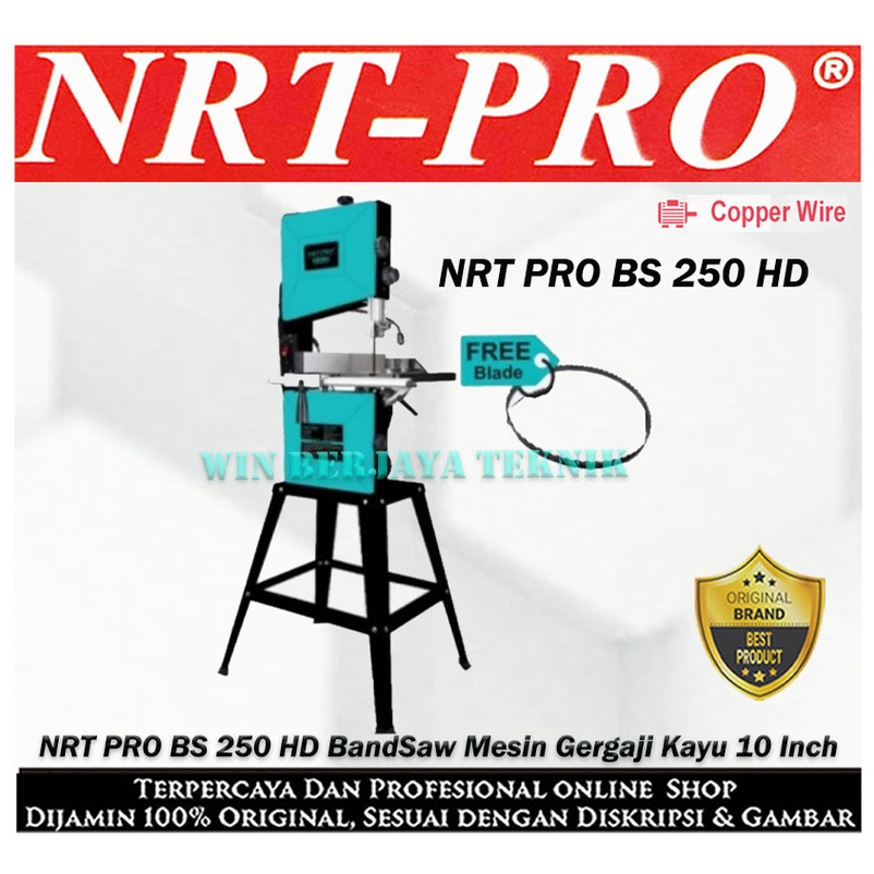 NRT PRO BS 250 HD BandSaw 10 Inch Gergaji Kayu dan Mesin Potong Tulang  10inch BS250HD BS250 BS 250