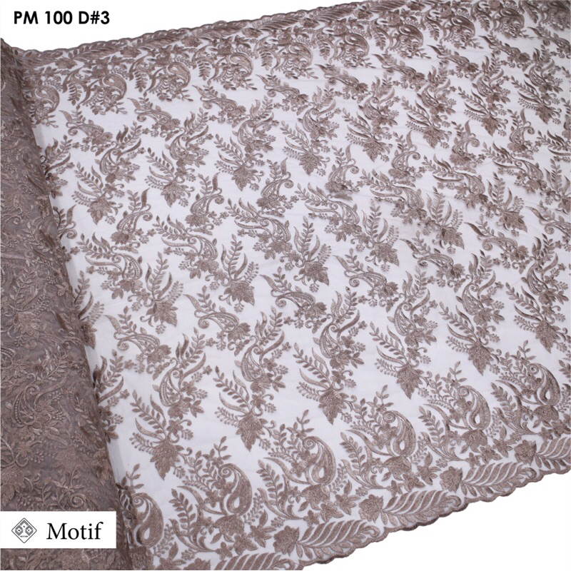 [NEW ARRIVAL] AMOREY TULLE BORDIR EMBRODERY WITH RANSTOP PREMIUM TILE IMPORT BORDER TEBAL PER 0.5M BY MAC MOHAN