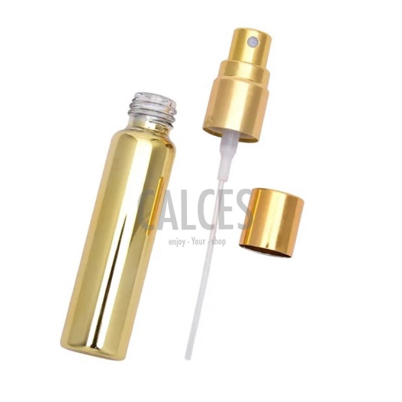 Botol Spray 10ml Kaca Metallic / Metalik Coated - Parfum Travel Size Isi Ulang Decant