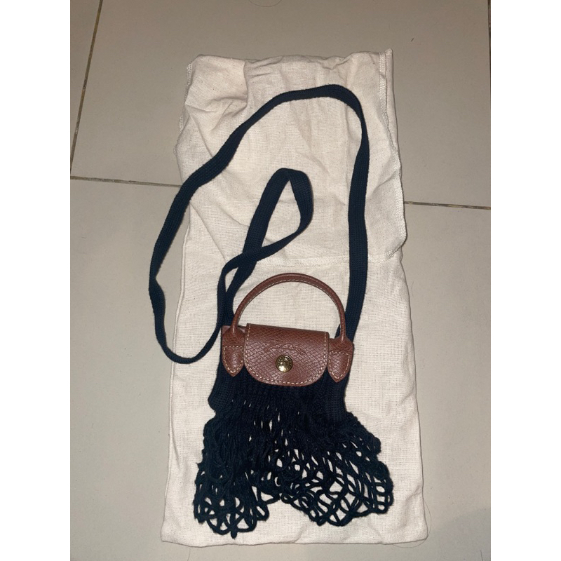 Original Longchamp le pliage fillet XS black preloved