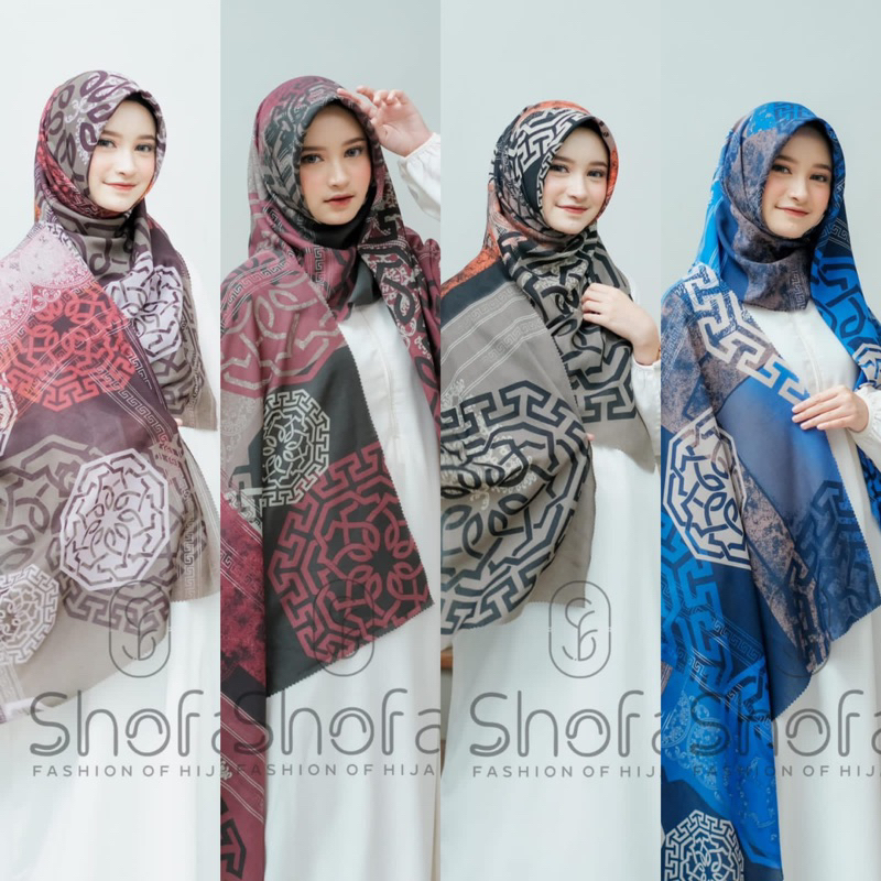 HIJAB SQUARE SEGIEMPAT VOAL MOTIF PREMIUM KERUDUNG MOTIF SEGIEMPAT TERBARU HIJAB  VOAL MOTIF PREMIUM