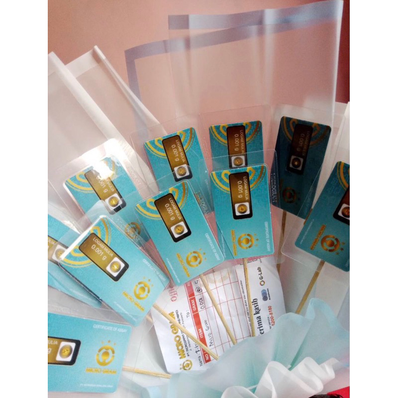 Emas Mini gold 0,001gram Logam Mulia babygold Original Product Mini Gold Mini Gram Babygold Baby gold Micro Gold Mini Gram Souvenir Murah Toko Emas