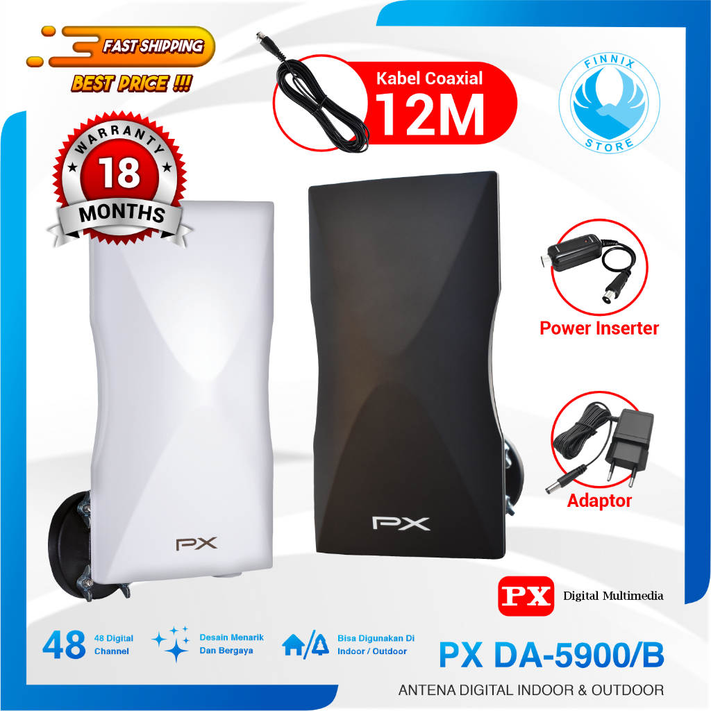 PX DA-5900 5900B Antena TV Digital Indoor Outdoor - GARANSI 18 BULAN