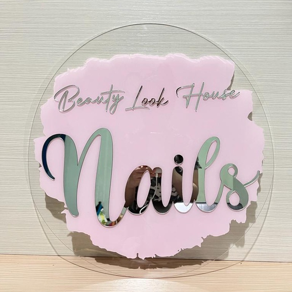 

Custom Logo Papan Nama Usaha Akrilik Mirror / Business Sign Logo Timbul 3D / Custom Signage Logo 3D