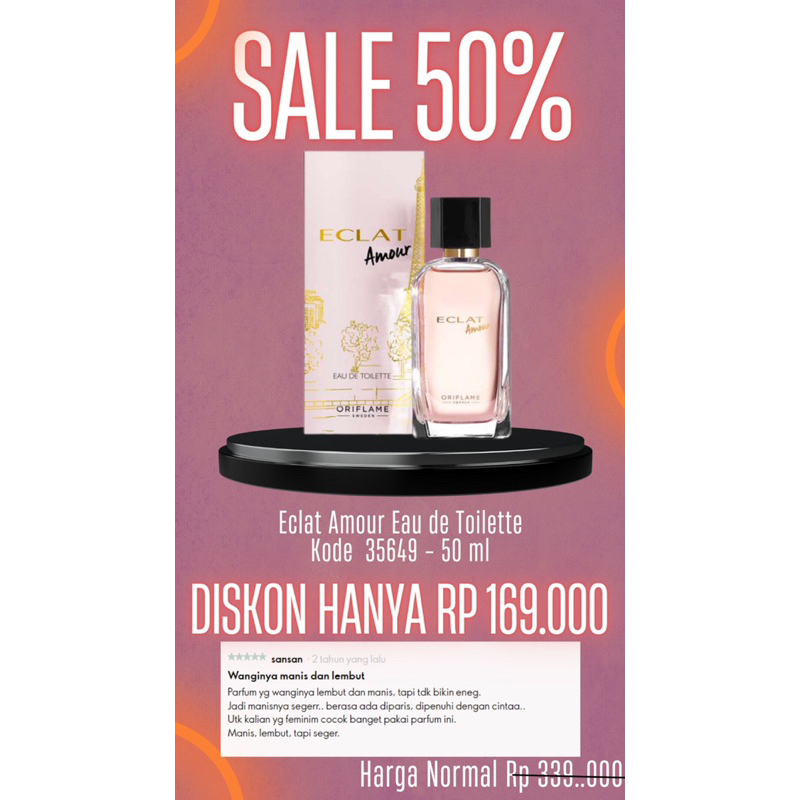 Promo Parfum oriflame diskon 50%