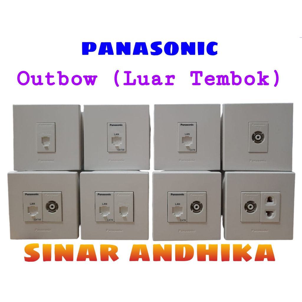 MODUL TELEPON / DATA / TV / USB PUTIH OUTBOW STYLE E PANASONIC