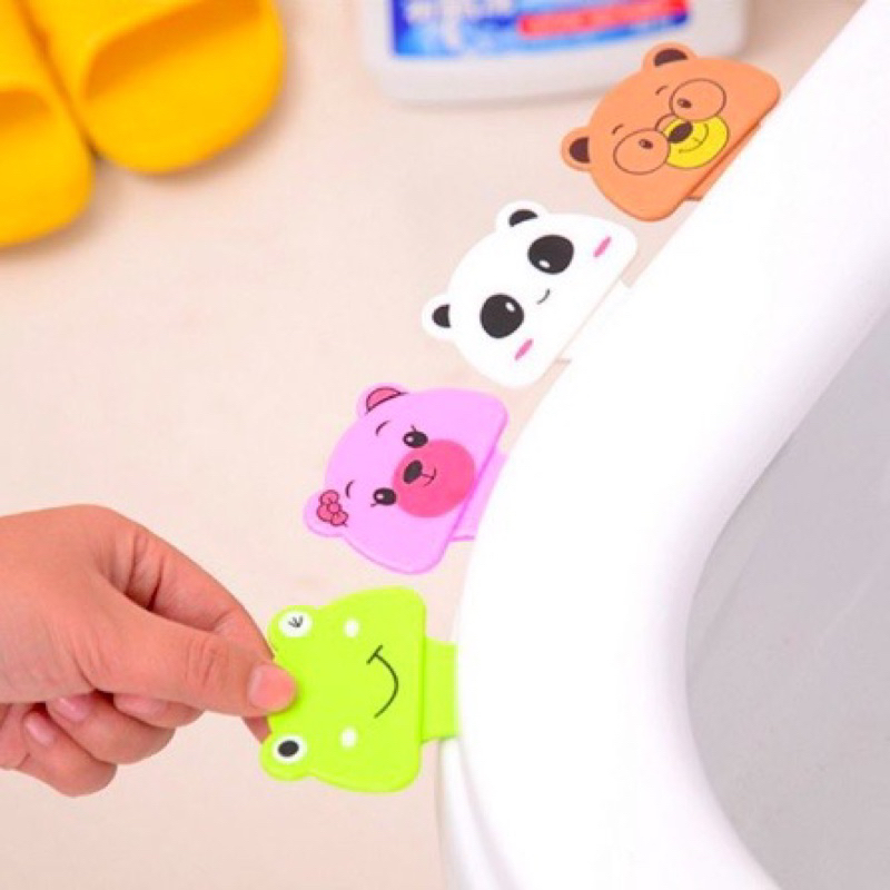 Toilet Lid Handle Pengangkat Dudukan Closet Toilet Seat Kartun Alat Bantu Pembuka Tutup Kloset Dudukan Toilet