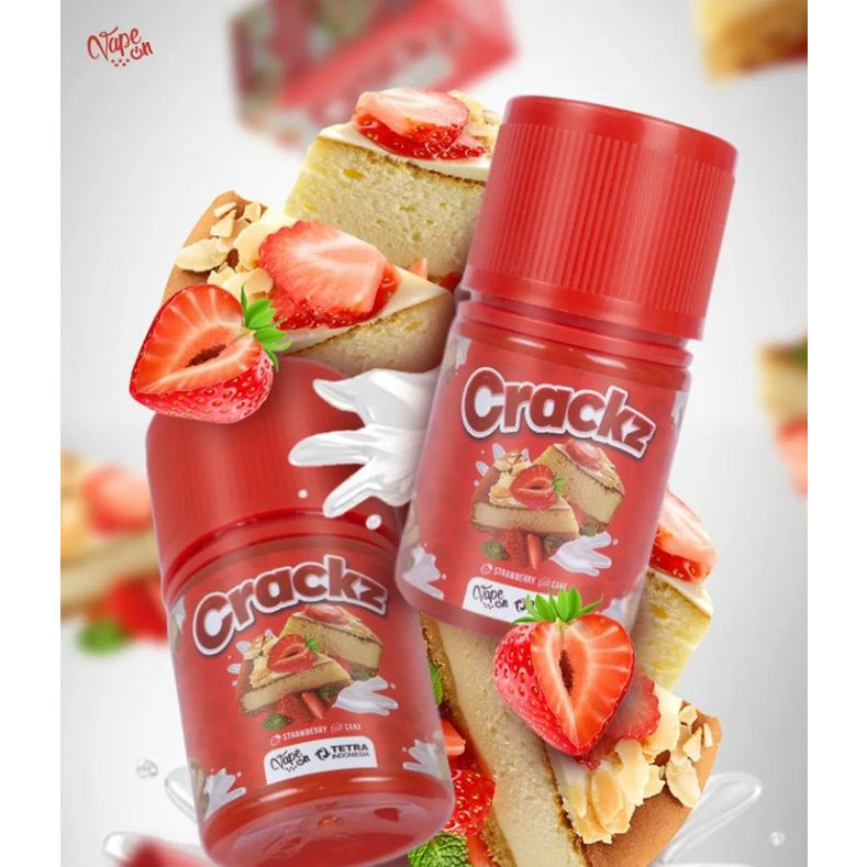 Crackz V5 Strawberry Cake 60ML by Tetra Indonesia x Vape On