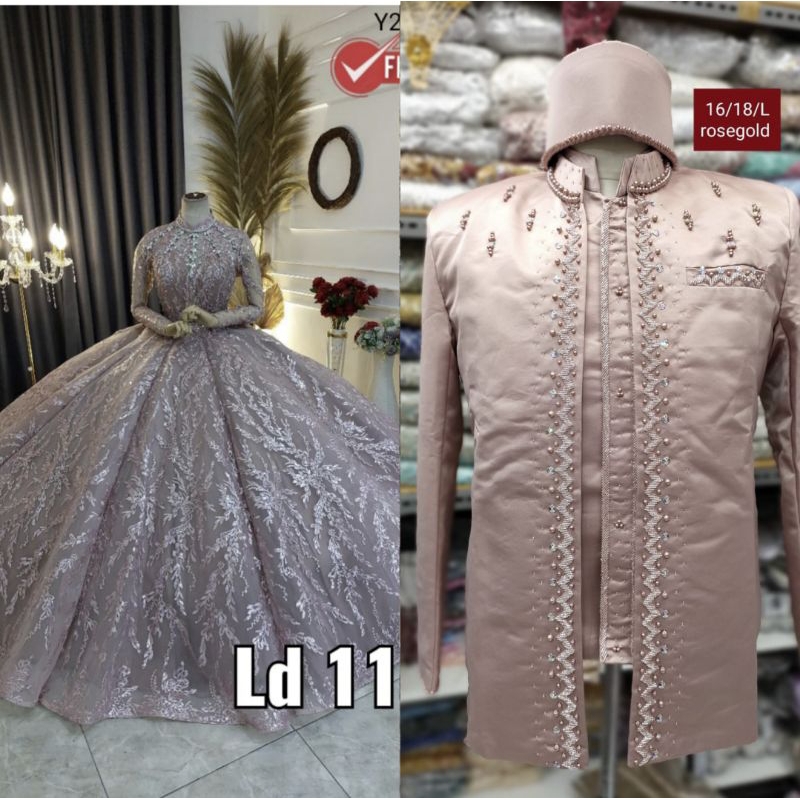 GAUN WEDDING COUPLE BARBIE JUMBO//GAUN PENGANTIN MEWAH BEREKOR//GAUN//KEBAYA