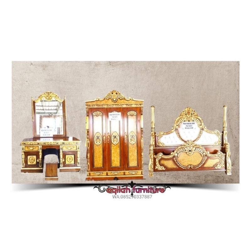 PAKET SESERAHAN PERNIKAHAN PAKET HANTARAN PERNIKAHAN SET KAMAR TIDUR KAYU JATI UKIRAN JEPARA MOTIF CINTA