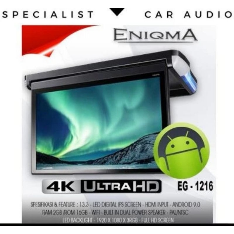 Tv roof/plafon android eniqma 13"