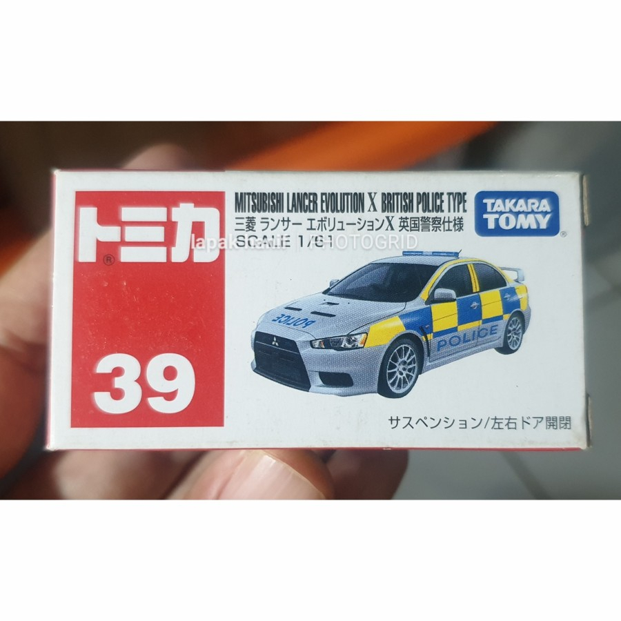 tomica takara tomi 39 mitsubishi lancer evolution x british police
