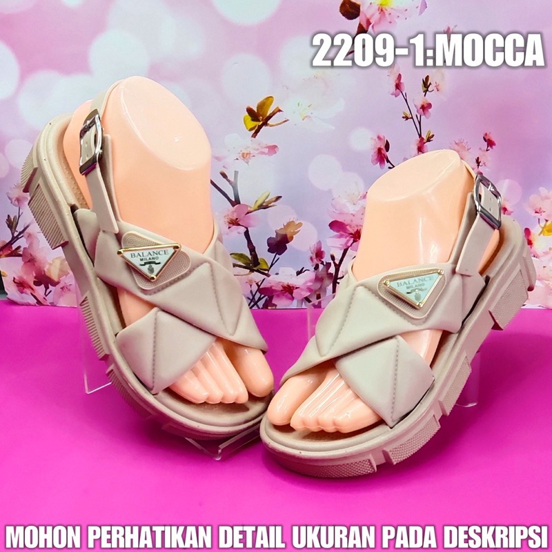 2201 - K14 Sandal import silang tali belakang pra*a