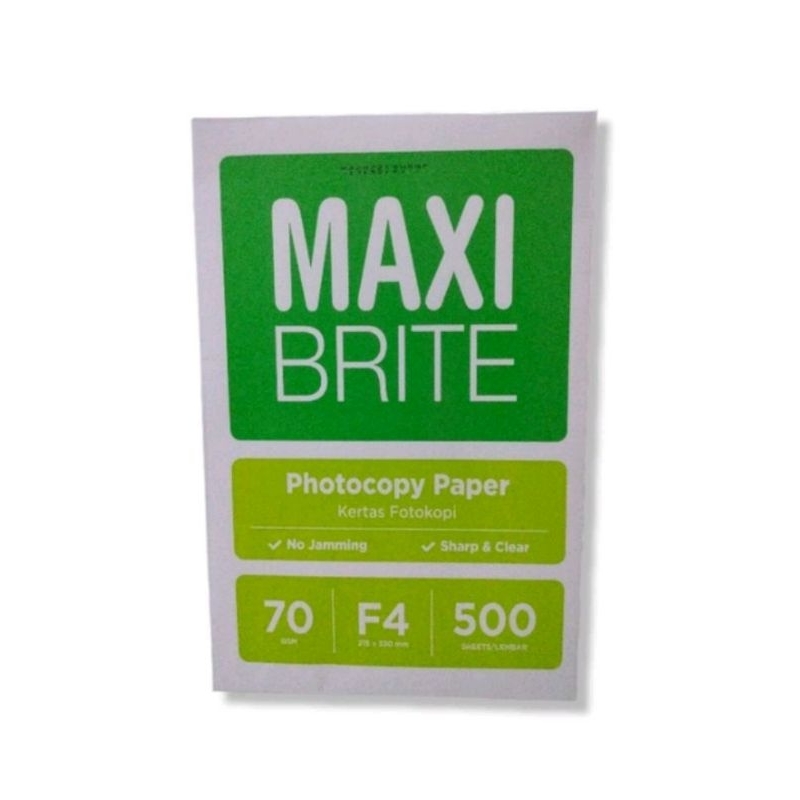 

KERTAS HVS MAXI BRITE UKURAN F4/FOLIO 70 GRAM/GSM TS