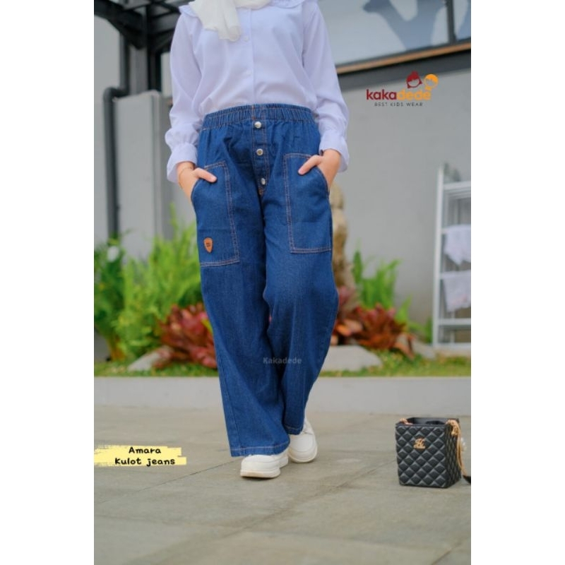 Ready siap kirim ‼️Celana Jeans Kulot Amara by Kakadede