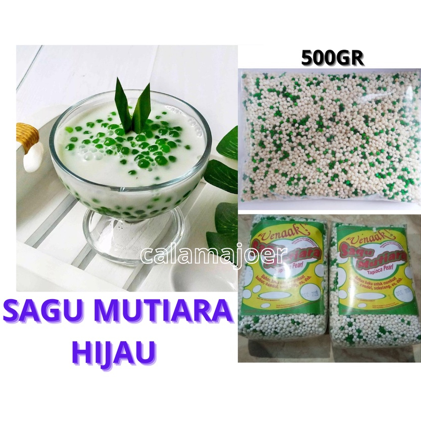 ✔️Sagu Mutiara HIJAU 500 gram||Sagu Mutiara HIJAU 500 gram