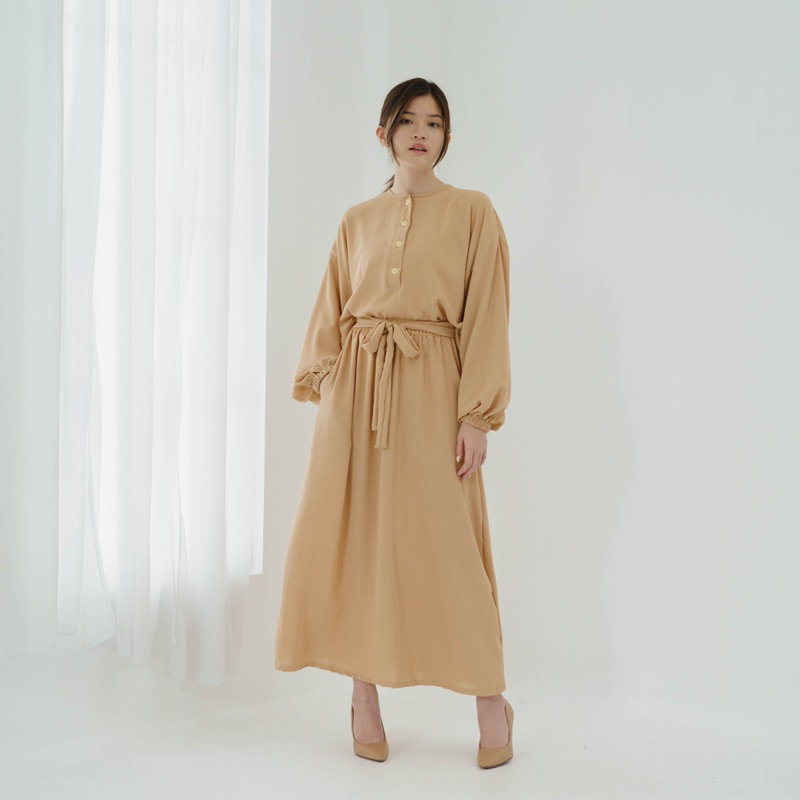 Gea Oneset Dress Crinkle Atasan Bawahan