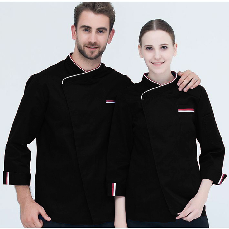 Baju chef/Seragam chef/baju koki pria atau wanita lengan panjang varian warna