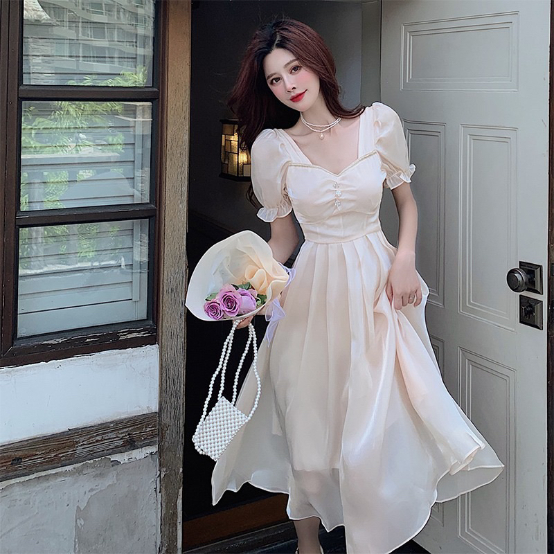 French Super Fairy Bubble Sleeve Dress M308