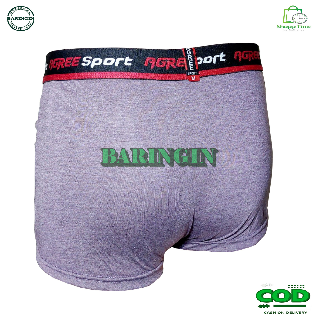 Boxer Pria Dewasa [ 1BOX ISI 2 PCS ]-Boxer Pria Dewasa Agree 6603 Super Soft Cool and Comfort Bahan Katun Super Adem