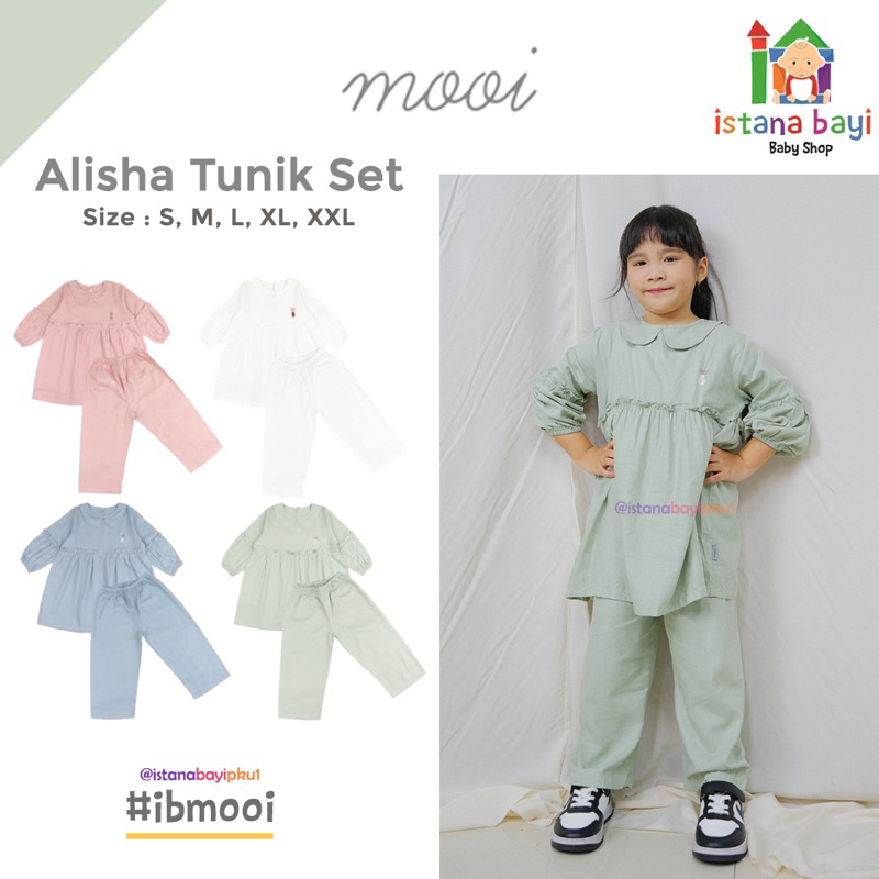 Mooi Setelan Anak Perempuan Alisha Tunik Set / Setelan Anak / Tunik Anak