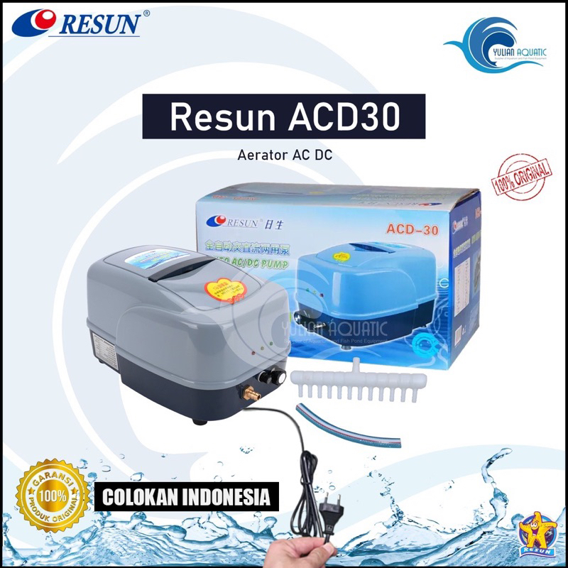 Aerator Resun Ac Dc ACD 30 Pompa Udara ORIGINAL