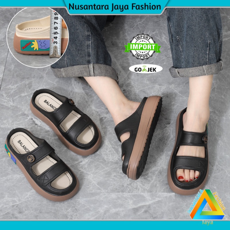 6.6 Sandal Selop Wanita Ban 2 Kembang CUTE Kekinian Balance 029