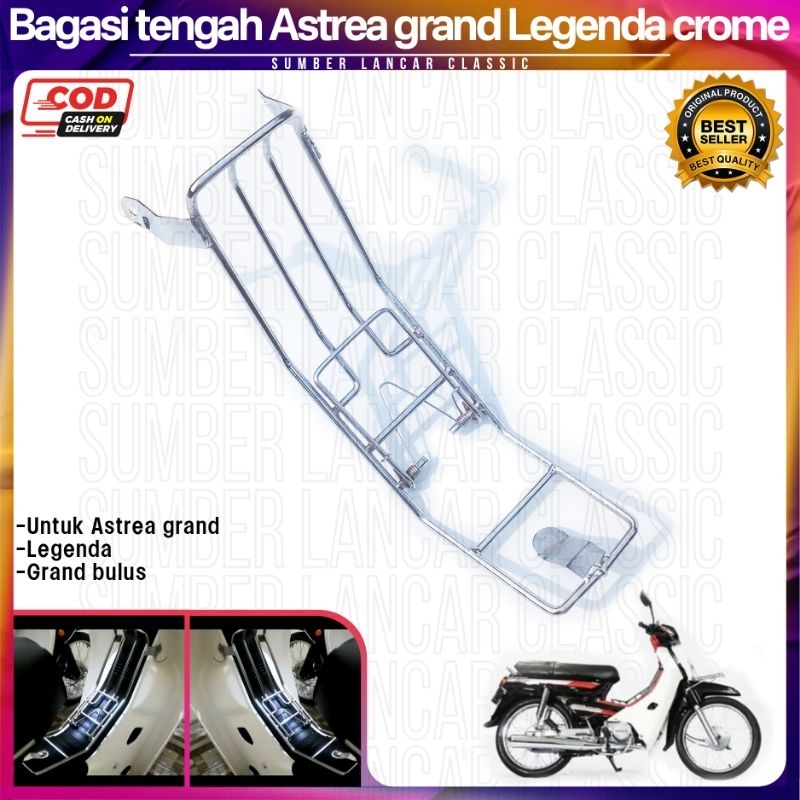 bagasi tengah besi Crom Honda Astrea grand legenda impressa