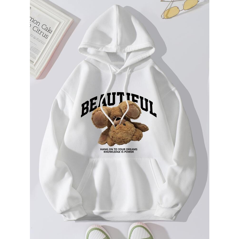 Jumper Hoodie BEAUTIFUL II  Sweater Hoodie Trendy II Sweter Oblong Topi Size M - XL ( Pria &amp; Wanita / Anak &amp; Dewasa )