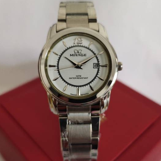 ORIGINAL Jam Tangan Mirage Cewek Silver Stainless  Steel  Model Classic water Resistant