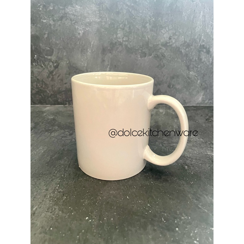 Mug Polos Weston Porselen Putih 8 cm