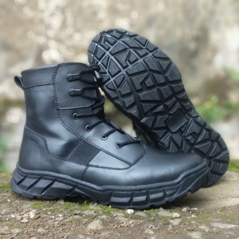 SEPATU PDL PENDEK MIDTREK BAHAN KULIT SAPI ASLI SEPATU PDL DINAS LAPANGAN TNI POLRI SECURITY SATPAM SEPATU PDL POLANTAS MODEL TERBARU