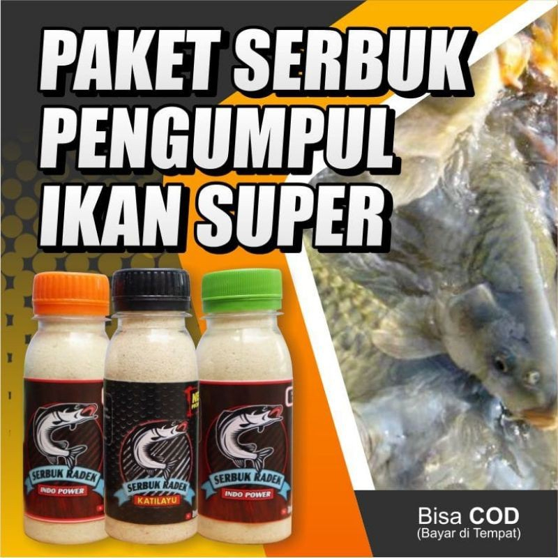 SERBUK PERANGSANG IKAN MAS NILA PATIN BANDENG LELE ANTI BONCOS