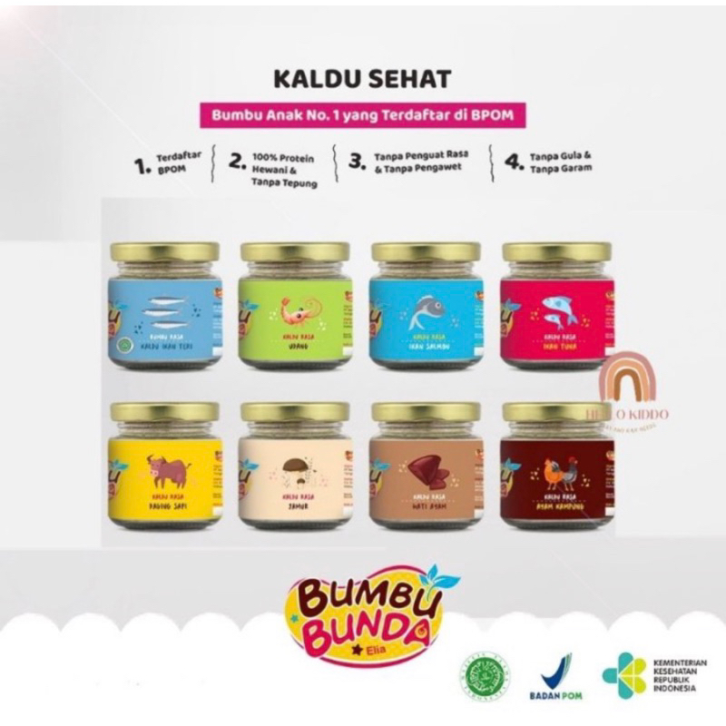 BUMBU BUNDA By ELIA Kaldu Bubuk MPASI Bayi Non MSG 50gr | Kaldu Sehat