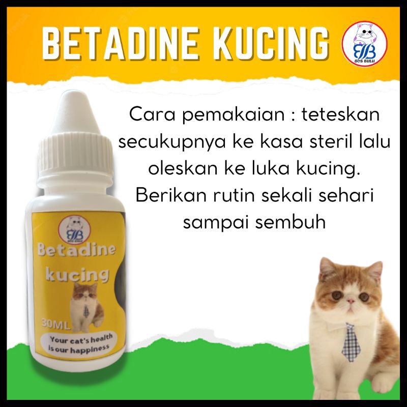 betadine obat antiseptik luka kucing 30ml