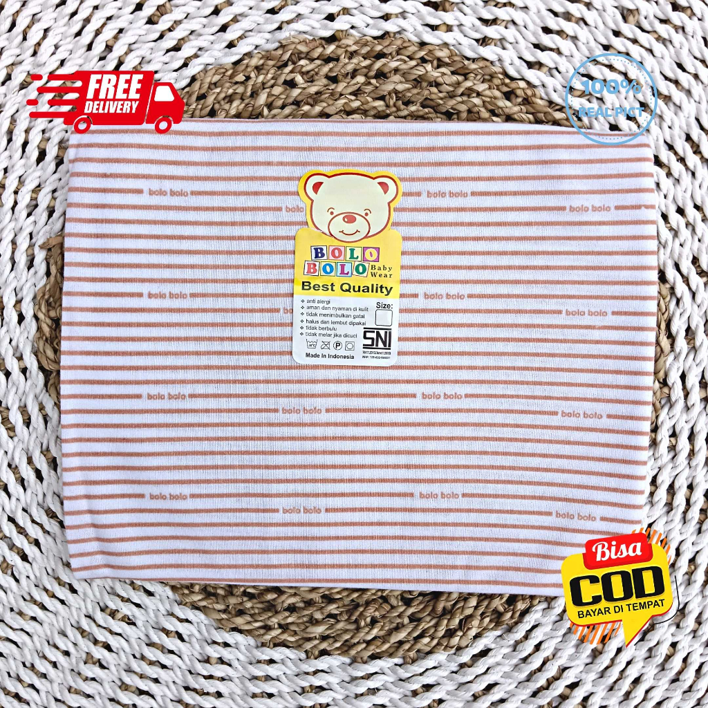 SALE 7.7 - 3 PCS PERNEL BAYI BEDONG BAYI KAOS BOLO-BOLO SERIES COKLAT SUSU