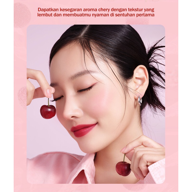 [BISA COD] Barenbliss BNB Cherry Makes Cheerful Lip Velvet - Lipstick Barenbliss - Barenbliss Lip Velvet