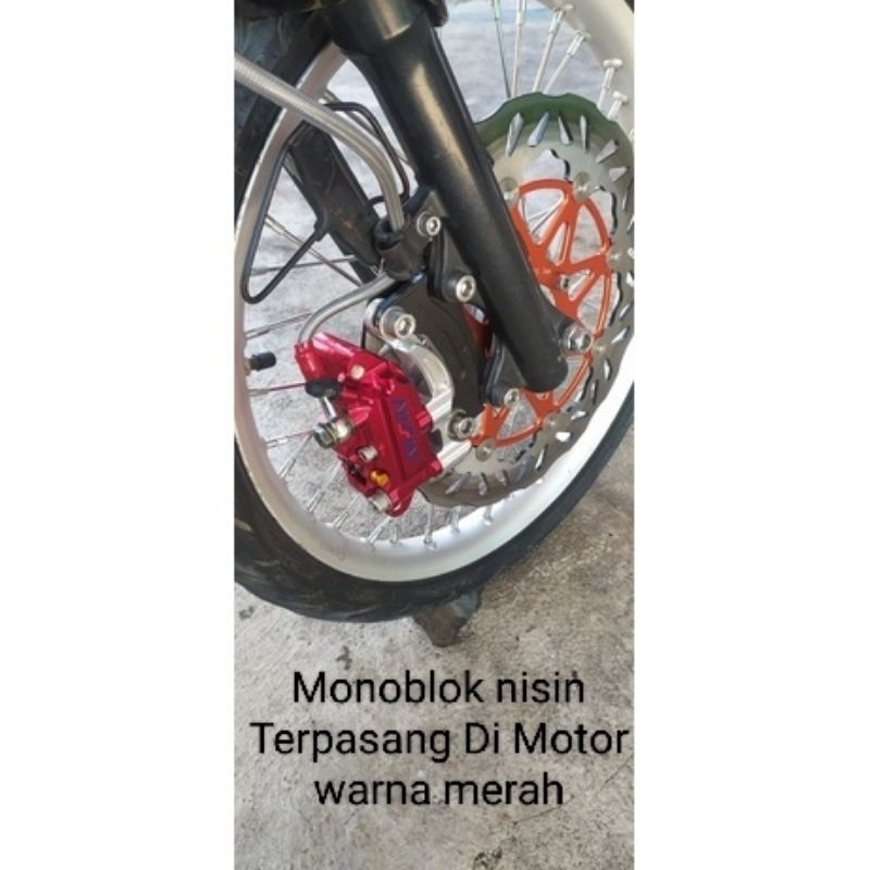 KALIPER MONOBLOK KANAN 4 PISTON UNIVERSAL LGT1 MOTOR BEAT SCOOPY MIO VARIO