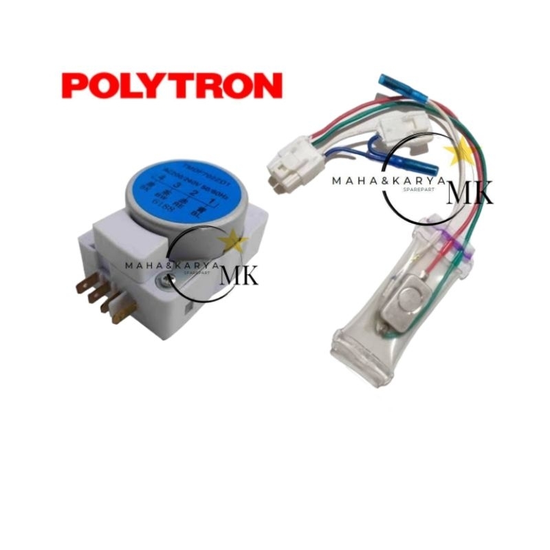 Timer + Defrost Kulkas Polytron 2 pintu 1set