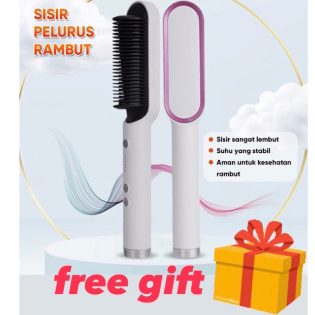 CATOK SISIR PELURUS RAMBUT YK DESIGN Sisir Catokan Pelurus Rambut (rambut lurus dan keriting) 2 in 1 tidak menyakiti rambut