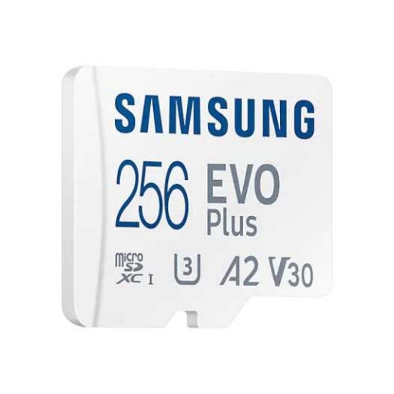 Samsung MicroSDXC EVO Plus U3 V30 A2 (130MB/s) with Adaptor 256GB Memory Card