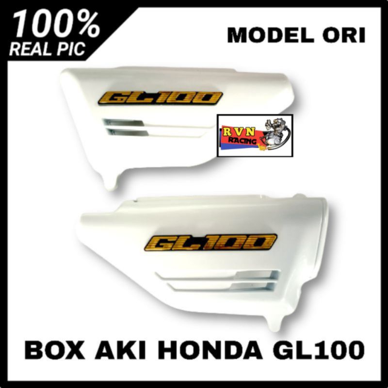 BOX AKI KEMPOLAN AKI TUTUP AKI HONDA GL100 MODEL ORI PUTIH REPRO