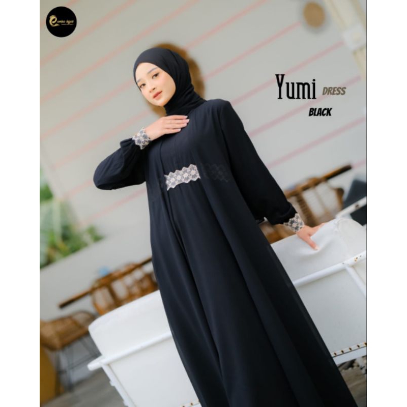 READY SIAP KIRIM YUMI DRESS BY EMKA HIJAB ORIGINAL