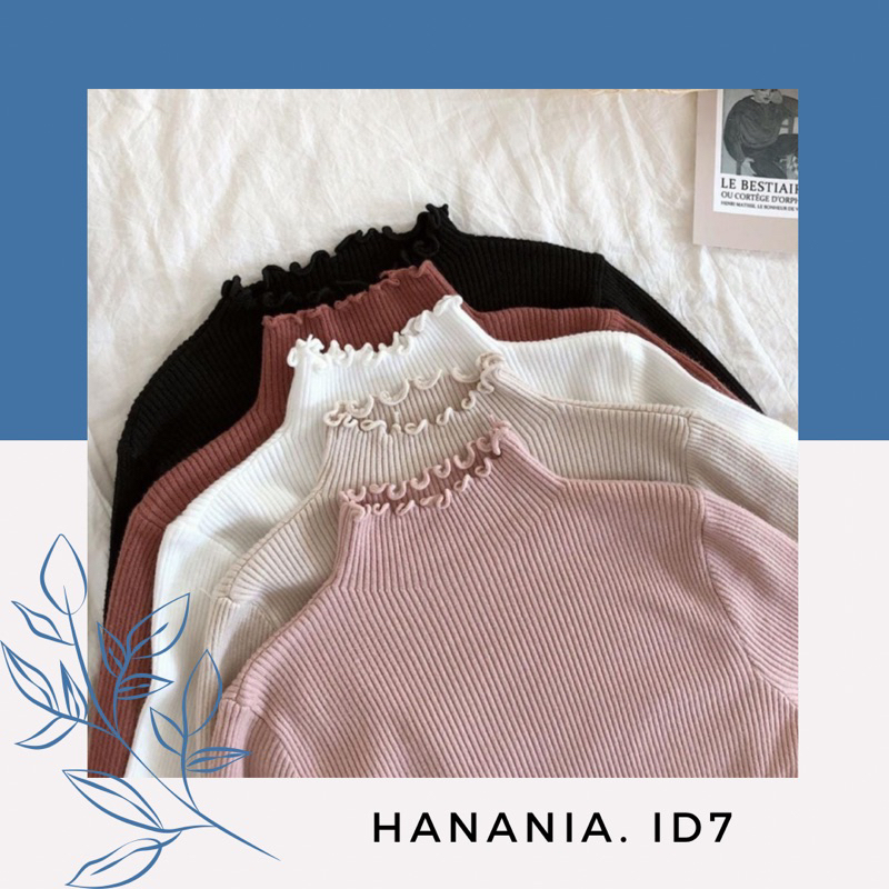 DAISY CURLY SWEATER RAJUT  TURTLENECK KRIWIL KNIT/INNER RAJUT/SWEATER RAJUT TURTELNECK SALUR KRIWIL