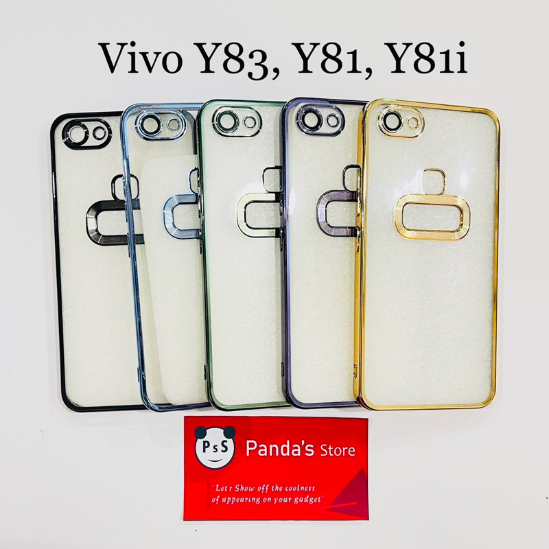 Softcase Vivo Y81, Y81i, Y83 Lens Protector Circle Chrome Logo Clear Case