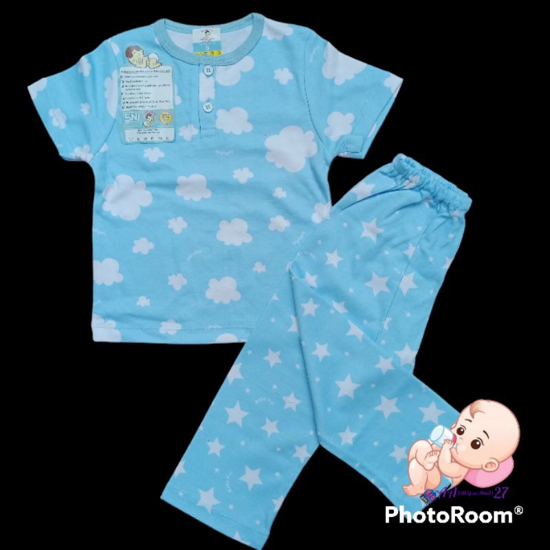 PRODUK TERBARU!!!BABY HAI Setelan CPR Baju Pendek Kancing Dada Celana Panjang Ukuran S M L SNI HIGHT CLASS QUALITY