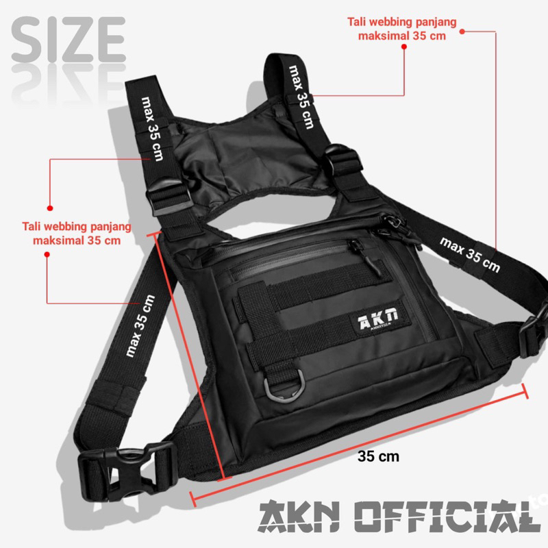 Akn - Tas dada pria tactical Aventury Chest bag Bimo Waterproof Rig Bag Outdoor