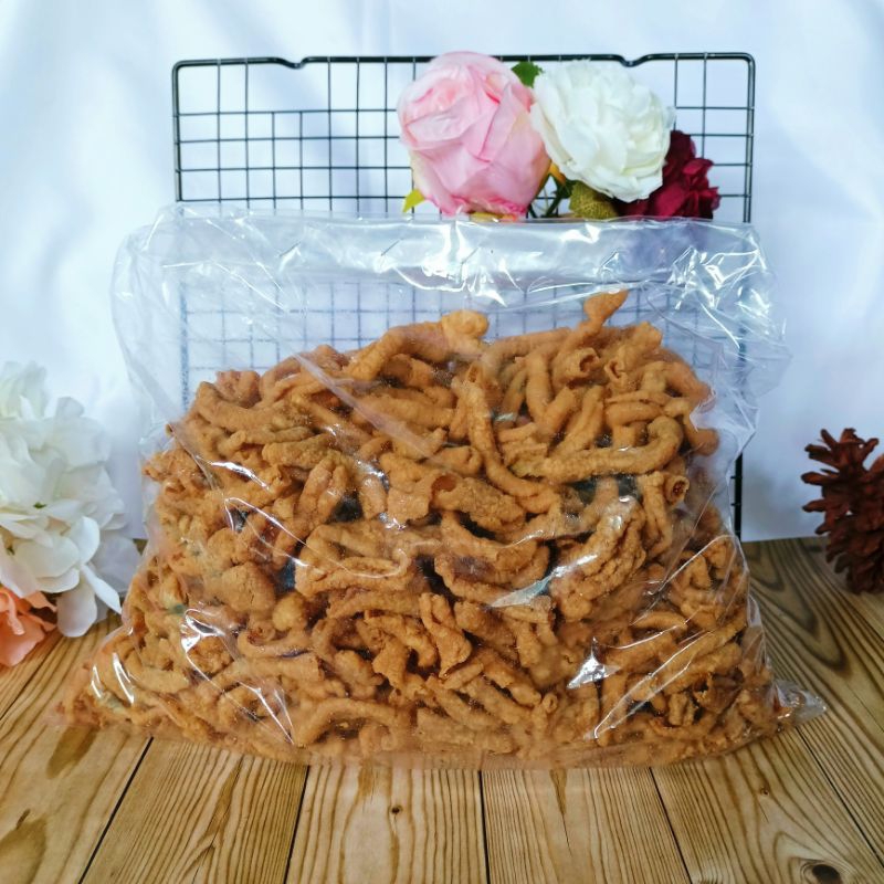 

Keripik Usus Crispy 1Kg/Usus Ayam Crispy Kiloan/Kripik Usus Cikruh Xtra Pedas Daun Jeruk 1kg